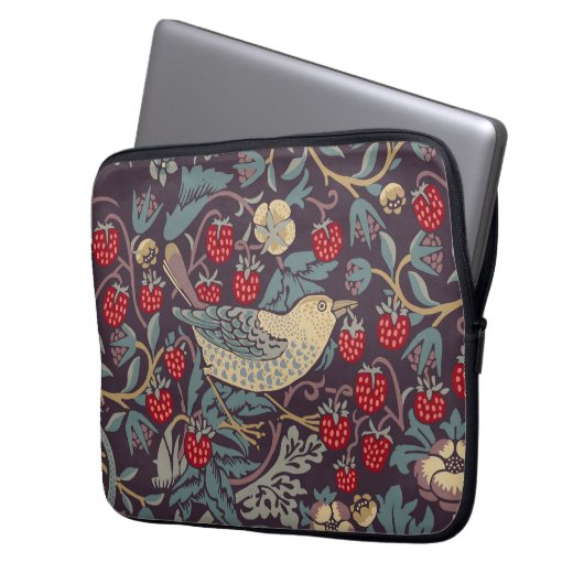 William Morris Strawberry Diief Laptop Sleeve (Vorderseite Links)