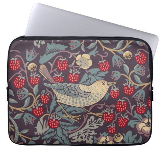 William Morris Strawberry Diief Laptop Sleeve (Vorderseite)