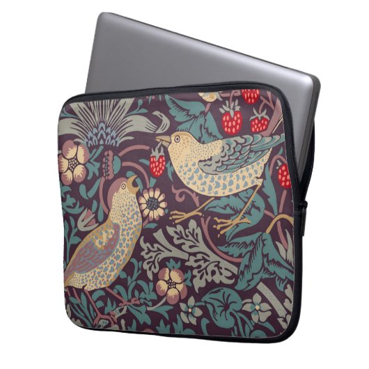 William Morris Strawberry Diief Laptop Sleeve (Vorderseite Links)