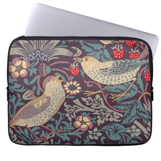 William Morris Strawberry Diief Laptop Sleeve (Vorderseite)