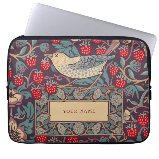 William Morris Strawberry Diief Laptop Sleeve (Vorderseite)