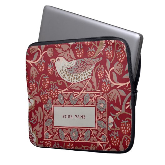 William Morris Strawberry Diief Laptop Sleeve (Vorderseite Links)