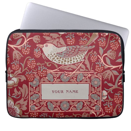 William Morris Strawberry Diief Laptop Sleeve (Vorderseite)