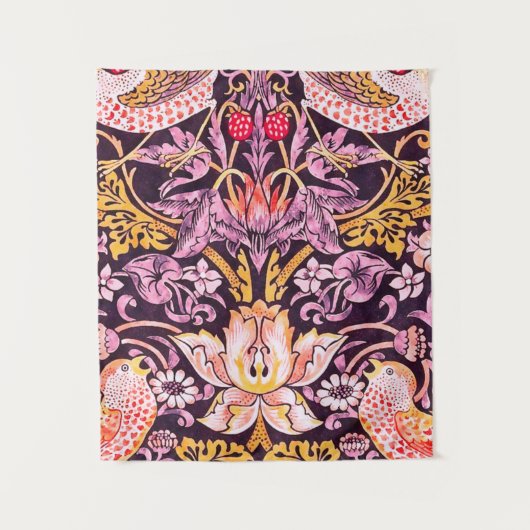 William Morris Strawberry Diief Lila Version Wandteppich (Vorderseite)