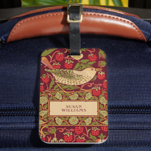 William Morris Strawberry Diief Luggage Tag Gepäckanhänger