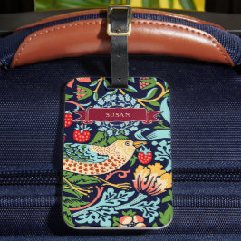 William Morris Strawberry Diief Luggage Tag Gepäckanhänger