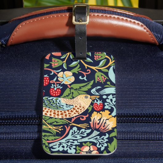 William Morris Strawberry Diief Luggage Tag Gepäckanhänger (Vorderseite Insitu 2)