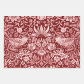 William Morris, Strawberry Diief Monotone Wrapping Geschenkpapier Set (Vorderseite 2)
