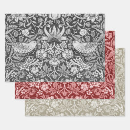 William Morris, Strawberry Diief Monotone Wrapping Geschenkpapier Set