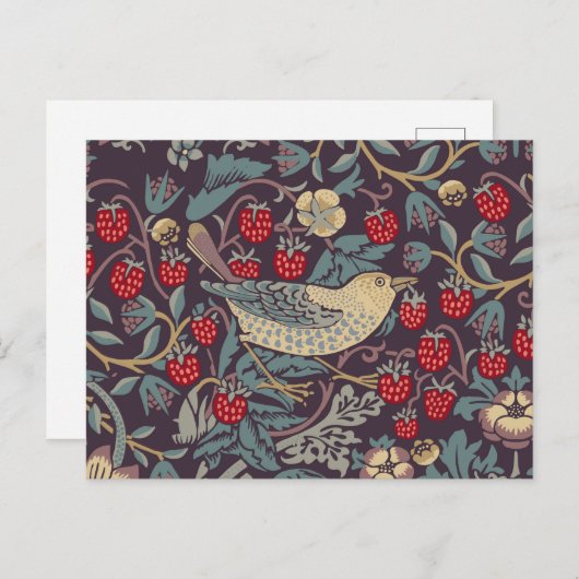 William Morris Strawberry Diief Postcard Postkarte (Vorne/Hinten)
