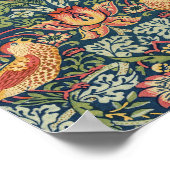 William Morris Strawberry Diief Restaured Version Poster (Ecke)