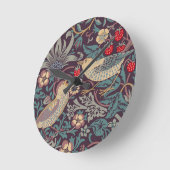 William Morris Strawberry Diief Round Clock Runde Wanduhr (Winkel)