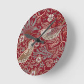 William Morris Strawberry Diief Round Clock Runde Wanduhr (Winkel)
