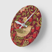 William Morris Strawberry Diief Round Clock Runde Wanduhr (Winkel)