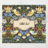 William Morris: Strawberry Diief TEMPLATE, Schaumweinetikett (Einzelnes Label)