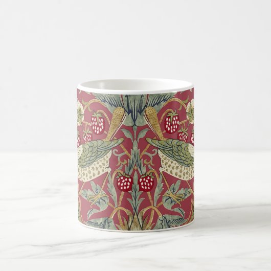 William Morris Strawberry Diief Textile Pattern Kaffeetasse (Mittel)