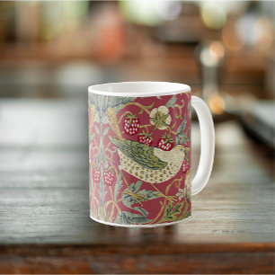 William Morris Strawberry Diief Textile Pattern Kaffeetasse