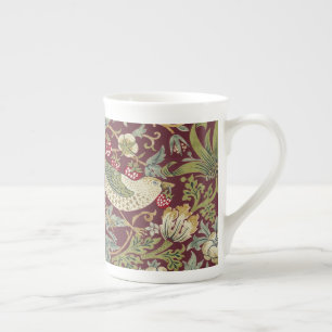 William Morris Strawberry Diief Textile Pattern Porzellantasse
