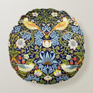 William Morris: Strawberry Diief Vintages Design Rundes Kissen