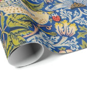William Morris Strawberry Diief Vogel Geschenkpapier (Rolleneckpunkt)
