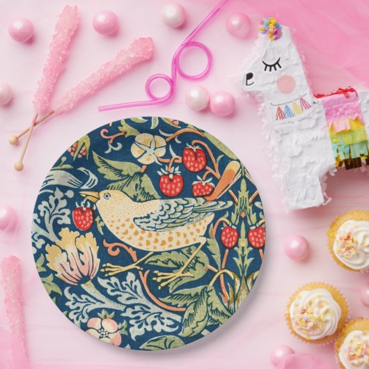 William Morris Strawberry Diief Vogel Pappteller (Party)