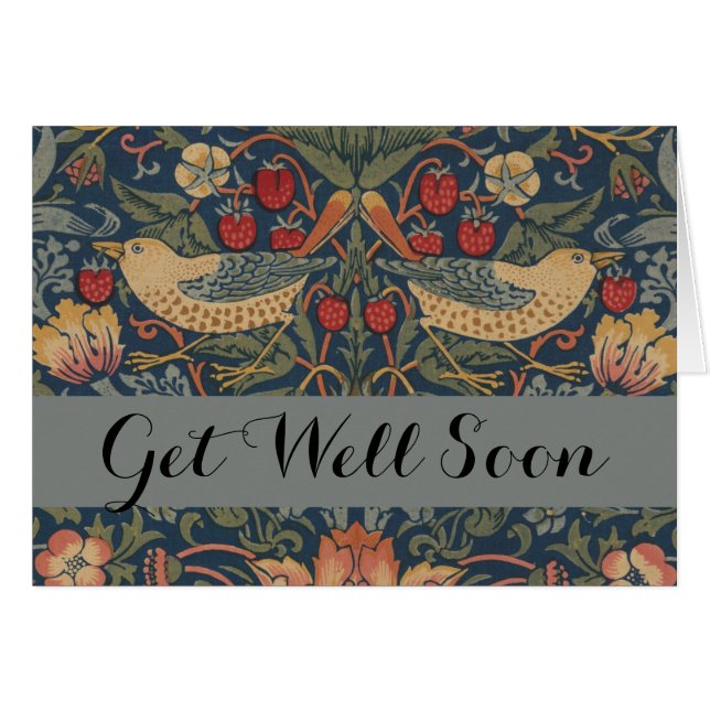 William Morris Strawberry Dives Birds (Vorderseite (Horizontal))