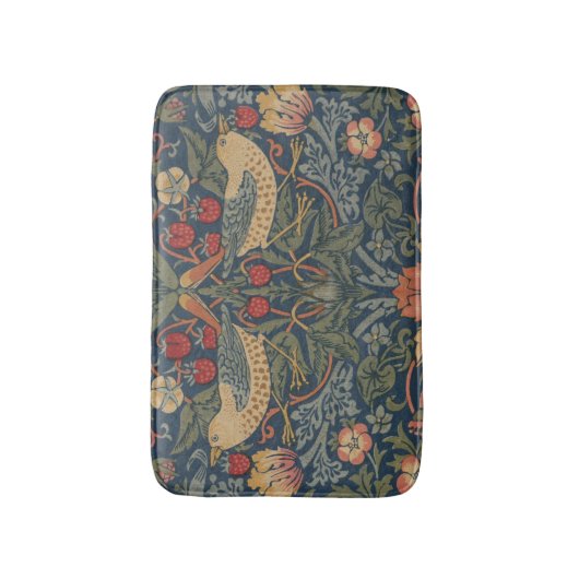 William Morris Strawberry Dives Birds Badematte (Vorderseite Vertikal)