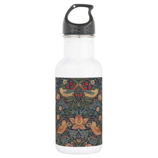 William Morris Strawberry Dives Birds Edelstahlflasche (Vorderseite)