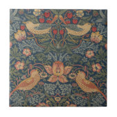 William Morris Strawberry Dives Birds Fliese (Vorderseite)
