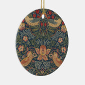 William Morris Strawberry Dives Birds Floral Keramik Ornament (Rechts)