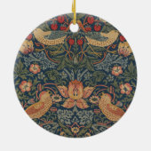 William Morris Strawberry Dives Birds Floral Keramik Ornament (Hinten)