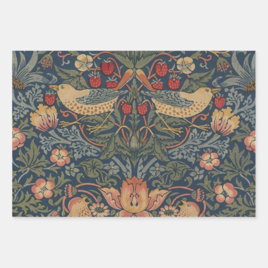 William Morris Strawberry Dives Birds Geschenkpapier Set (Vorderseite)