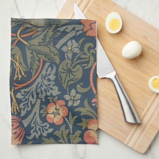 William Morris Strawberry Dives Birds Geschirrtuch (Viertel Falte)