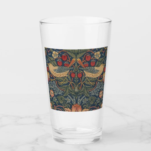 William Morris Strawberry Dives Birds Glas (Vorderseite)