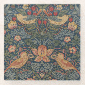 William Morris Strawberry Dives Birds Glasuntersetzer (Vorderseite)