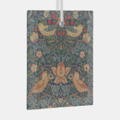 William Morris Strawberry Dives Birds Ornament Aus Glas (Vorderseite Rechts)