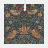 William Morris Strawberry Dives Birds Ornament Aus Glas (Rückseite)
