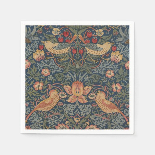 William Morris Strawberry Dives Birds Serviette (Vorderseite)
