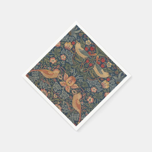 William Morris Strawberry Dives Birds Serviette (Ecke)