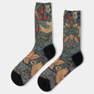 William Morris Strawberry Dives Birds Socken