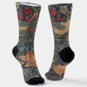 William Morris Strawberry Dives Birds Socken (Gewinkelt)