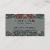 William Morris Strawberry Dives Birds Visitenkarte (Rückseite)