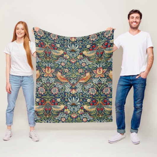 William Morris Strawberry Fleece-Decke Fleecedecke (Beispiel)