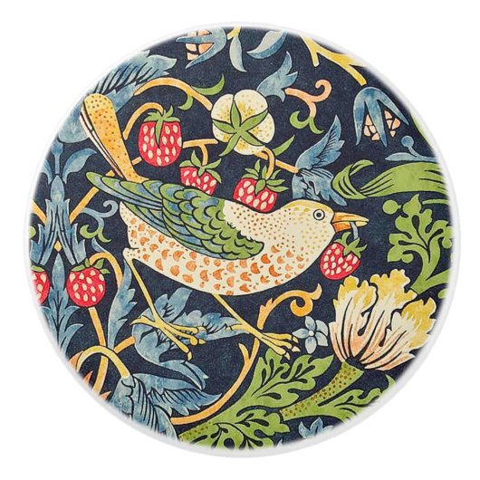 William Morris Strawberry Keramikknauf (Vorderseite)