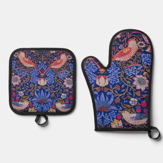 William Morris Strawberry Ofenhandschuh & Topflappen-Set (Vorderseite)
