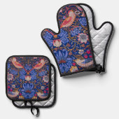 William Morris Strawberry Ofenhandschuh & Topflappen-Set (Vorderseite/Rückseite)