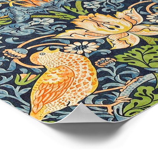 William Morris Strawberry Poster (Ecke)