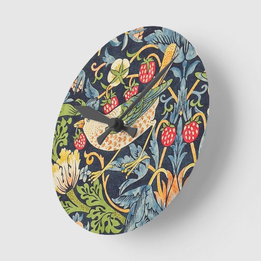 William Morris Strawberry Runde Wanduhr (Winkel)