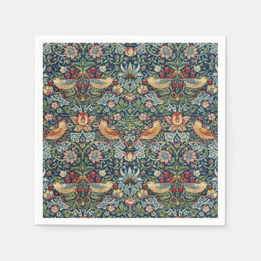 William Morris Strawberry Thief Artistic Napkins Serviette (Vorderseite)