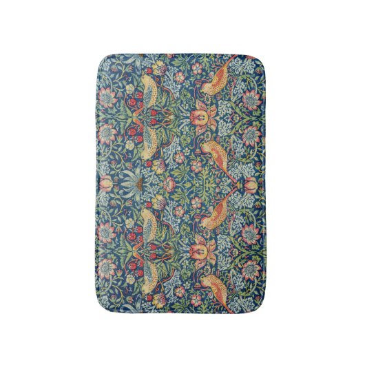 William Morris - Strawberry Thief Badematte (Vorderseite Vertikal)